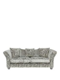 Luxe Collection - Velvetine 3-Seater Fabric Sofa